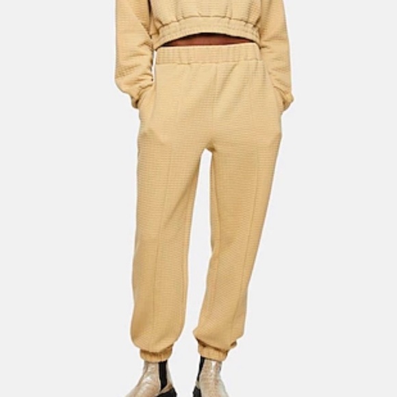 Topshop Pants - Topshop NWOT tan bubble quilted joggers